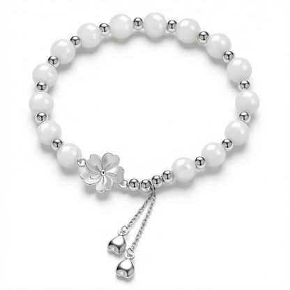 𝐅𝐢𝐯𝐞-𝐋𝐞𝐚𝐟 𝐋𝐮𝐜𝐤𝐲 𝐅𝐥𝐨𝐰𝐞𝐫 𝐖𝐡𝐢𝐭𝐞 𝐂𝐫𝐲𝐬𝐭𝐚𝐥 𝐍𝐞𝐜𝐤𝐥𝐚𝐜𝐞🌿🌸𝐖𝐨𝐦𝐞𝐧’𝐬 𝐍𝐚𝐭𝐮𝐫𝐚𝐥 𝐇𝐞𝐚𝐥𝐢𝐧𝐠 𝐂𝐫𝐲𝐬𝐭𝐚𝐥 𝐁𝐫𝐚𝐜𝐞𝐥𝐞𝐭 ✅𝘁𝗿𝗶𝗽𝗹𝗲 𝗽𝗿𝗼𝘁𝗲𝗰𝘁𝗶𝗼𝗻 𝘁𝗼 𝗲𝗮𝘀𝗲 𝗮𝗻𝘅𝗶𝗲𝘁𝘆, 𝗶𝗻𝘃𝗶𝘁𝗲 𝗻𝗲𝘄 𝗯𝗲𝗴𝗶𝗻𝗻𝗶𝗻𝗴𝘀 𝗮𝗻𝗱 𝗴𝗼𝗼𝗱 𝗳𝗼𝗿𝘁𝘂𝗻𝗲, 𝗮𝗻𝗱 𝗲𝗻𝗵𝗮𝗻𝗰𝗲 𝗲𝗺𝗽𝗮𝘁𝗵𝘆. 𝗔 𝘁𝗵𝗼𝘂𝗴𝗵𝘁𝗳𝘂𝗹 𝗴𝗶𝗳𝘁 𝗳𝗼𝗿 𝗳𝗿𝗶𝗲𝗻𝗱𝘀, 𝗱𝗮𝘂𝗴𝗵𝘁𝗲𝗿𝘀, 𝗮𝗻𝗱 𝗺𝗼𝘁𝗵𝗲𝗿𝘀